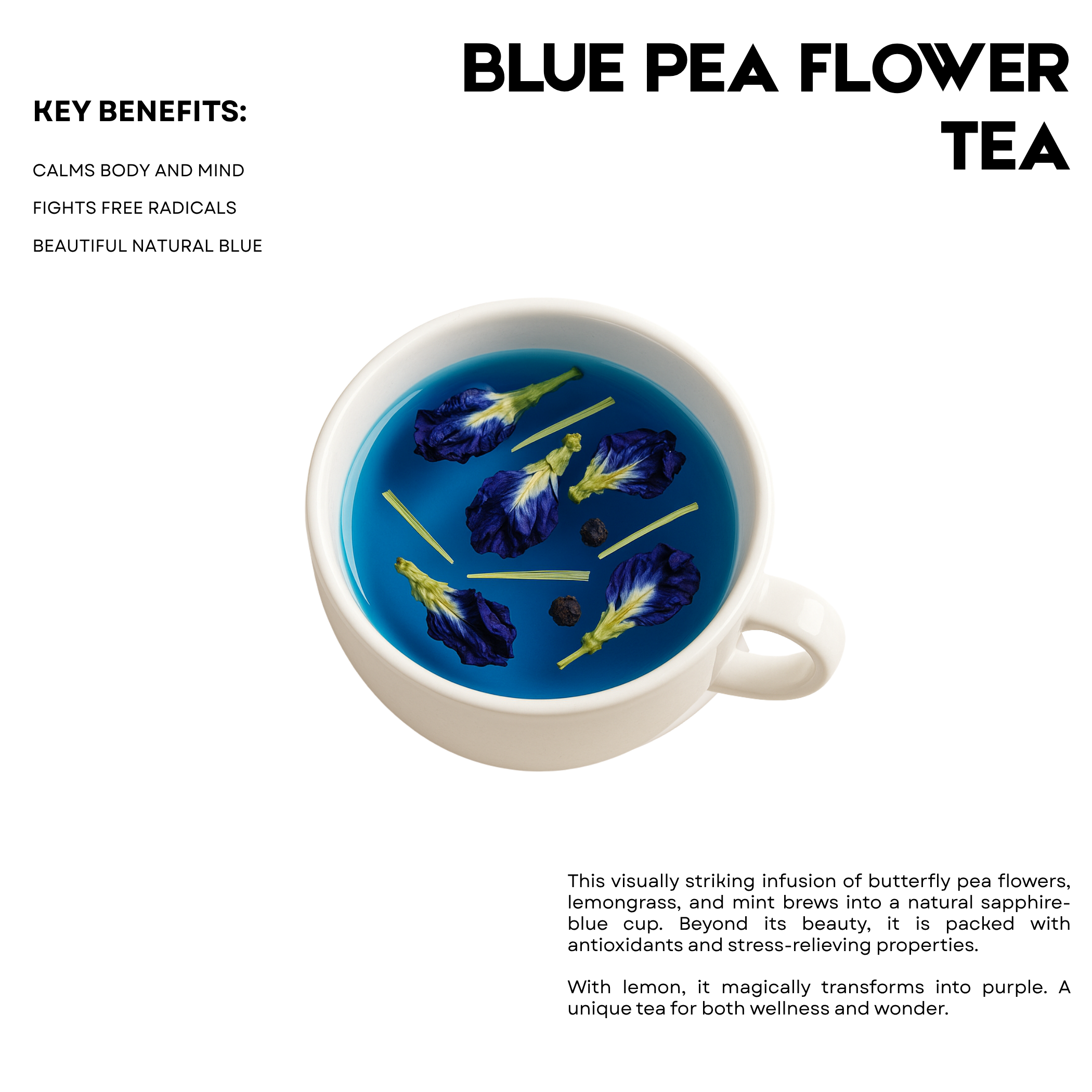 Blue Pea Flower Tea – 25 Cups