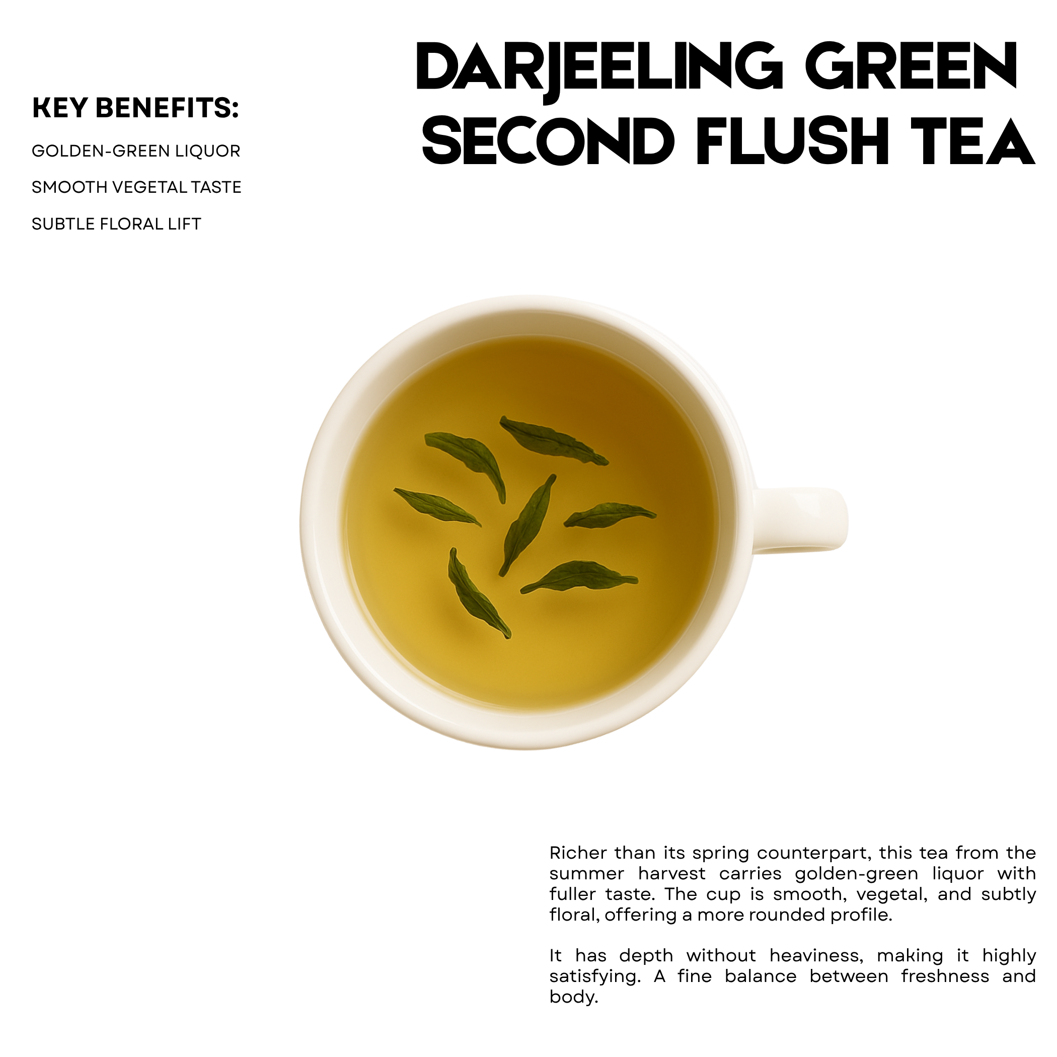 Darjeeling Green Second Flush Tea – 25 Cups