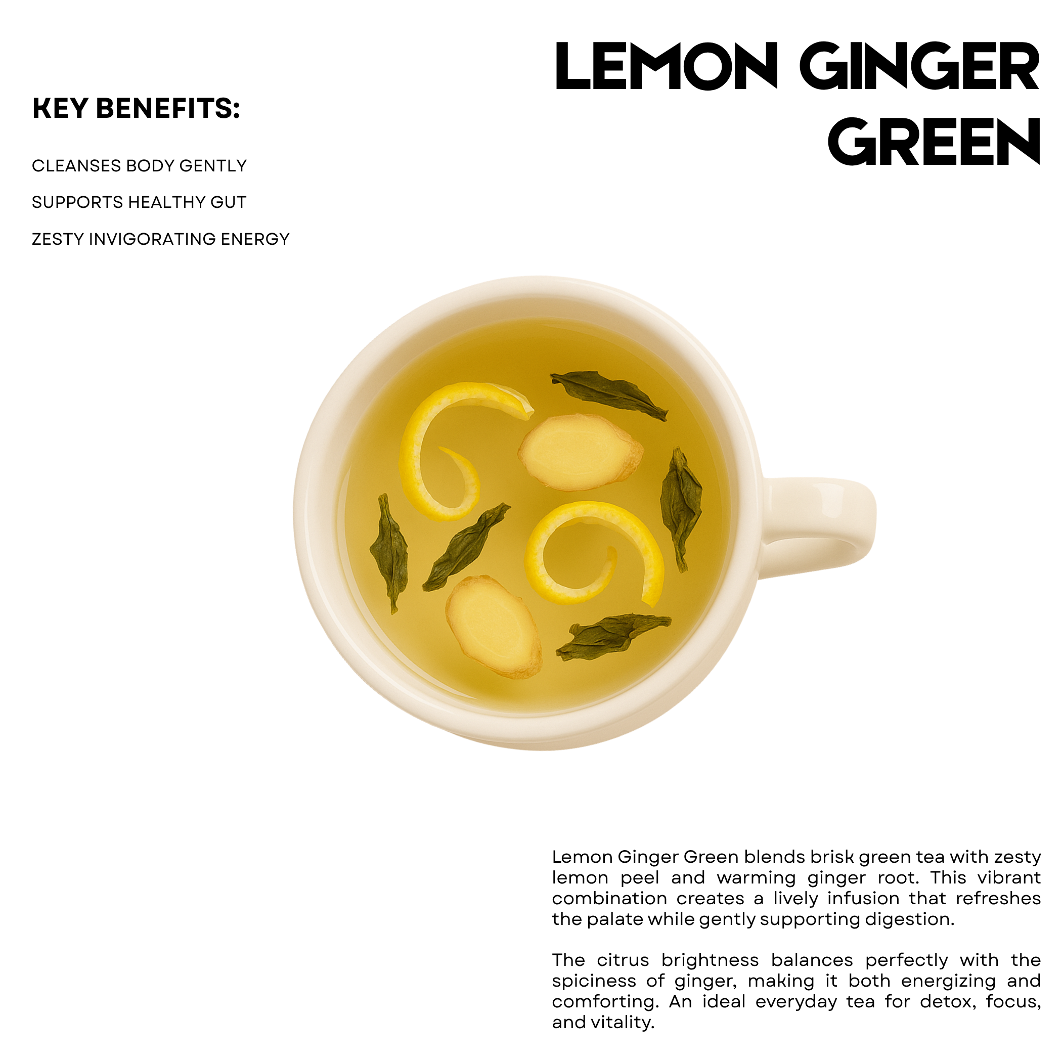 Lemon Ginger Green – 25 Cups
