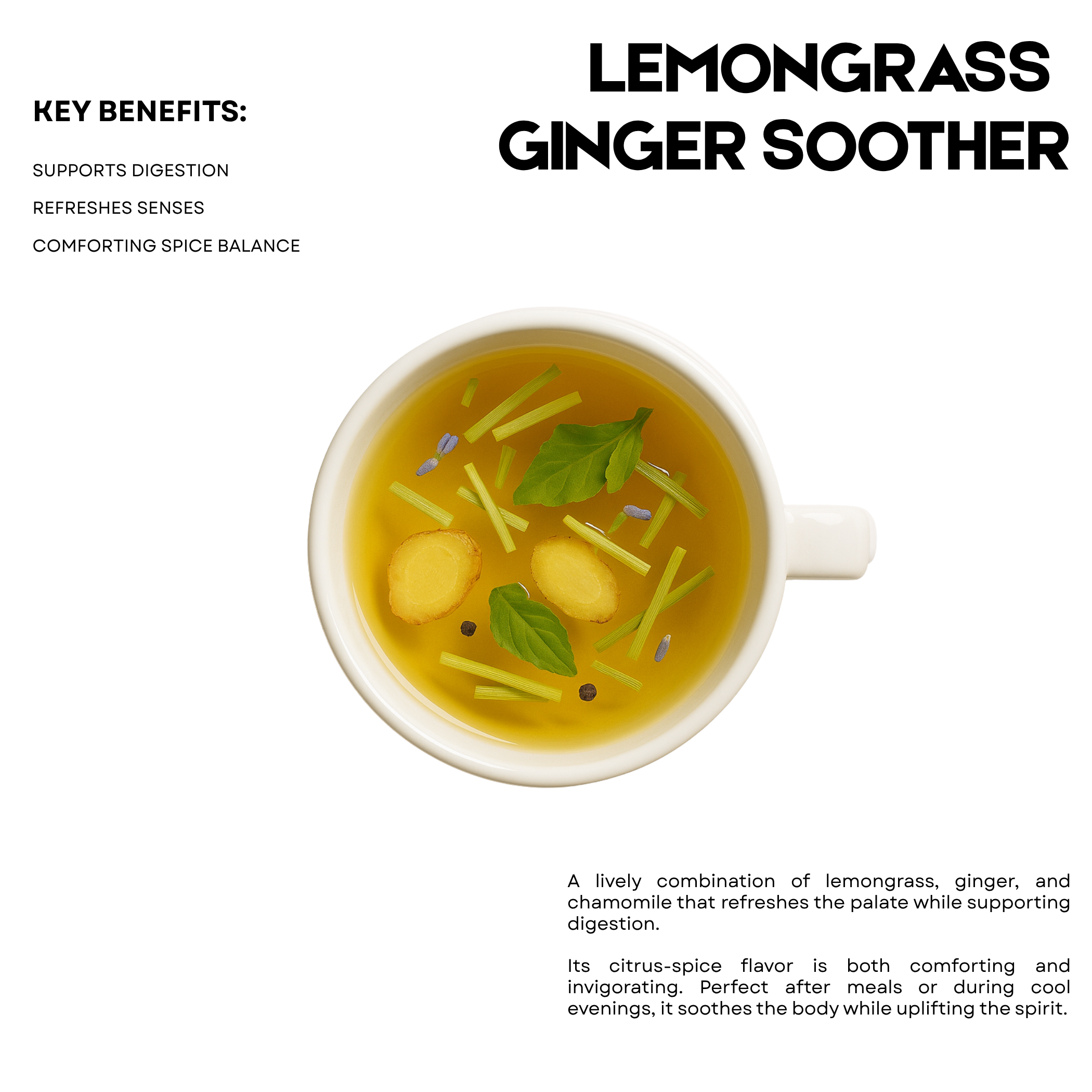 Lemongrass Ginger Soother – 25 Cups