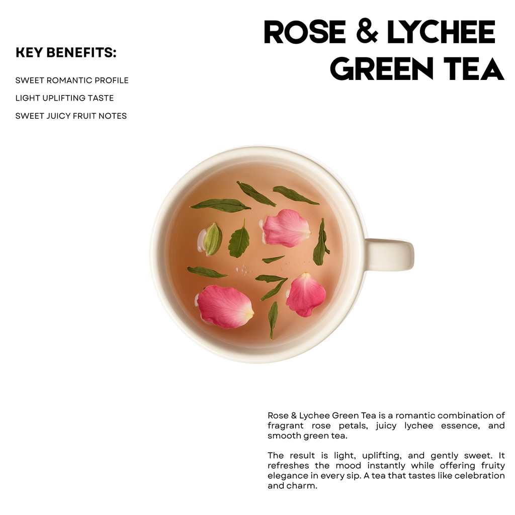 Rose & Lychee Green Tea – 25 Cups