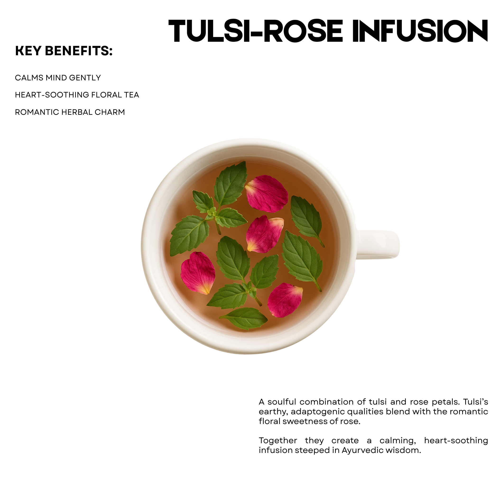 Tulsi–Rose Infusion – 25 Cups