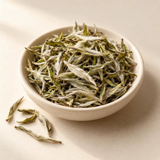 Assam white tea raw ingredient — illustrative catalogue image